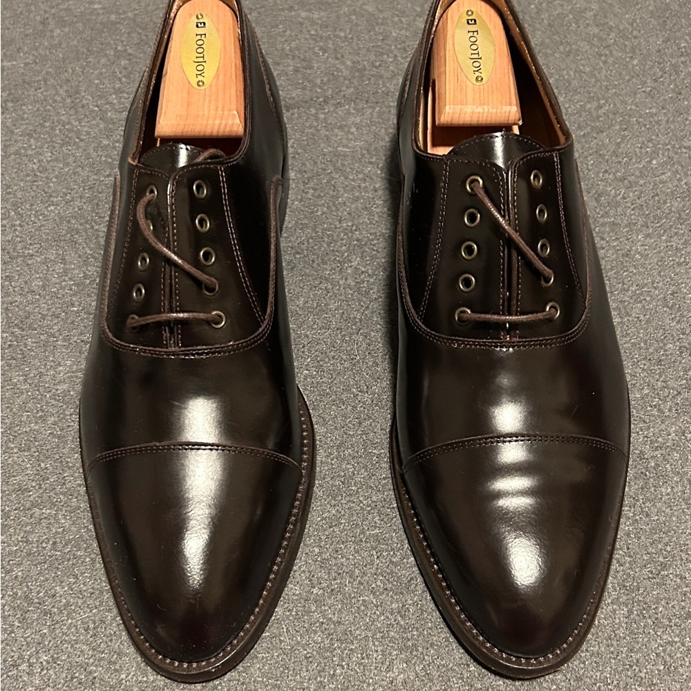 Bespoke Oxford Dress Shoes-Hand made with Italian Leather-Brown-Size 10 US/43 EU